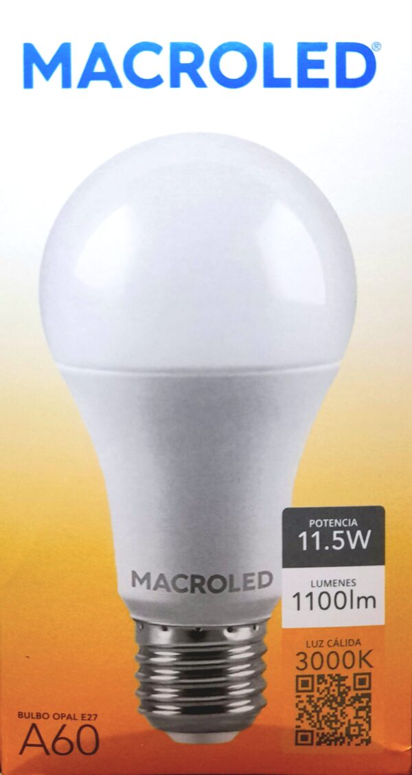 LED-E-27 BULBO - A60-LAMPARA 12w Cal  220°- 1000Lm- 25,000HS - Image 3