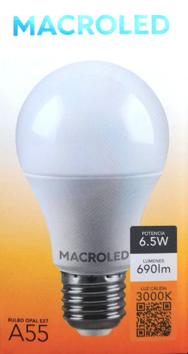 LED-E-27 BULBO - A60-LAMPARA  7w Cal   220°- 600Lm- 25,000HS - Image 3