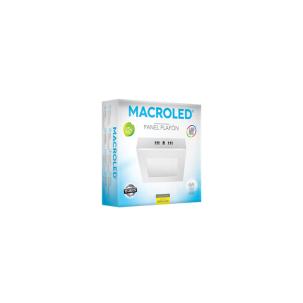 Panel LED Aplicar  6W-Cuadrado-12x12-540Lm-6000K Blanco - Image 3