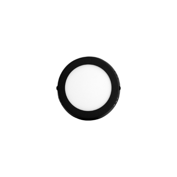 Panel LED Aplicar  6W-Circular Ø12-510Lm-3000K NEGRO
