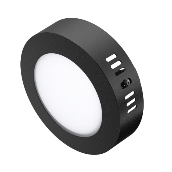 Panel LED Aplicar  6W-Circular Ø12-510Lm-3000K NEGRO - Image 2