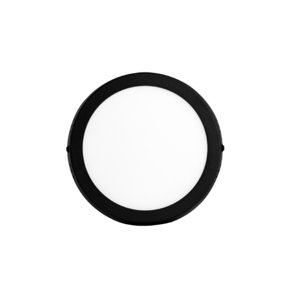 Panel LED Aplicar 12W-Circular Ø17-1080Lm-6000K NEGRO