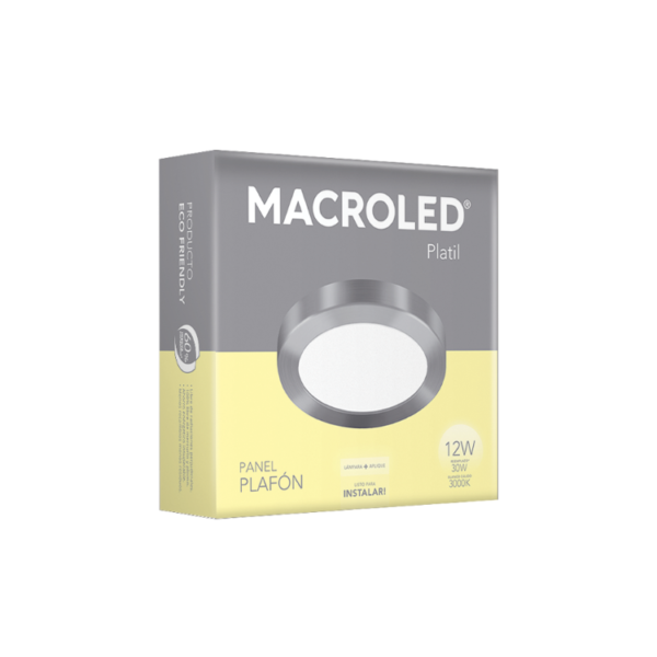 Panel LED Aplicar 12W-Circular Ø17-1020Lm-3000K                 PLATIL - Image 4