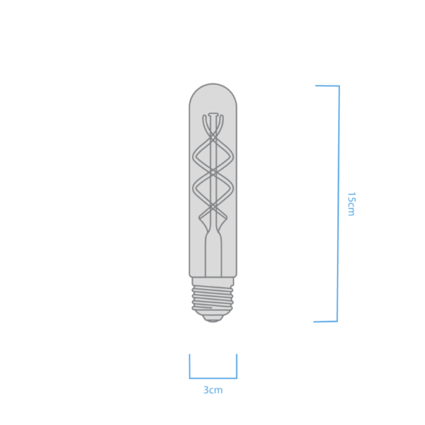 LED-E-27 GOLDEN TUBO 5W Calida 260Lm-360°  - 2200K - Image 2