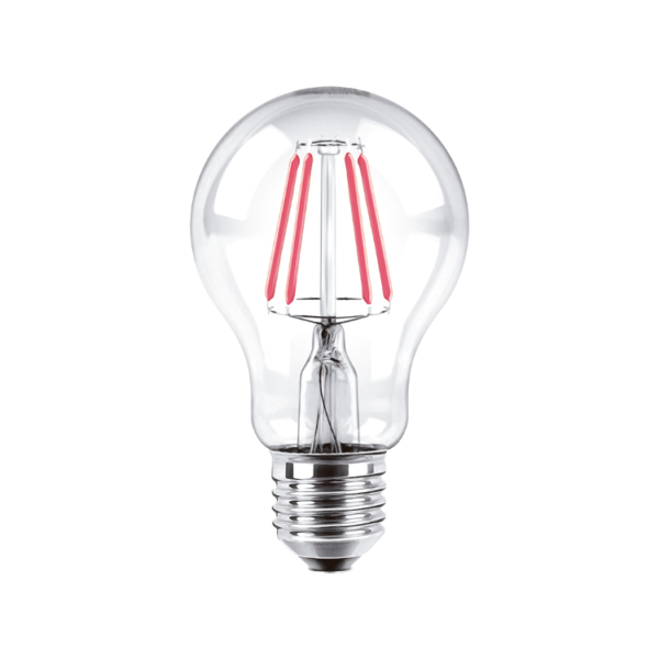 Bulbo A60-Filamento Led-4w-E27-25,000 hs-Rojo