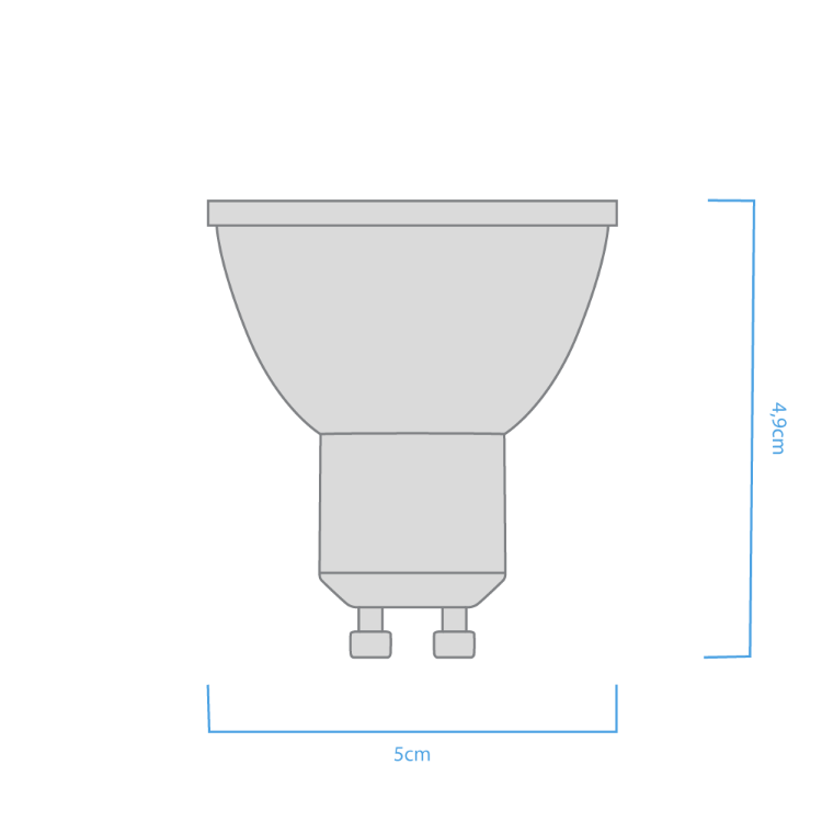 LED-Dicroica PVC -GU10 5w- 120º Bco Calido - Image 3