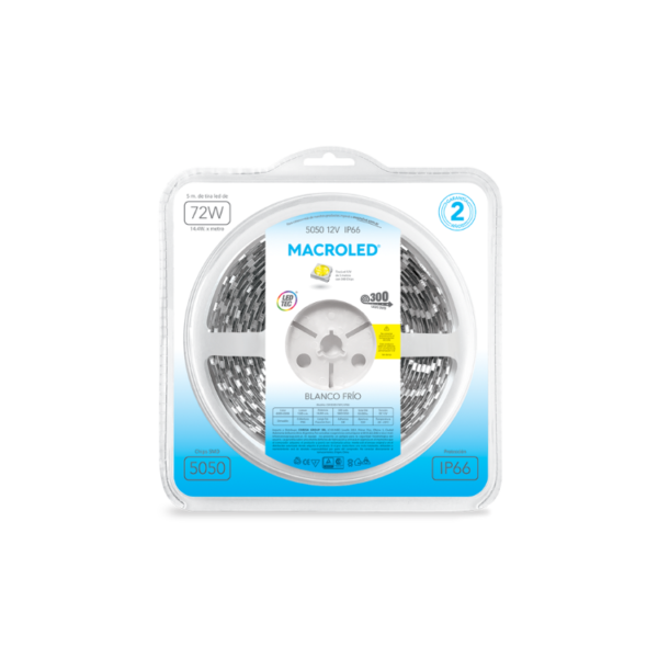 LED-TIRA IP66 -5050-(60xmt) EXT- 120®-IP66-FRIA   3360Lm 40,000hs