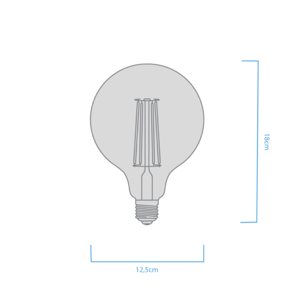 LED-E-27 C/FILAMENTO VINTAGE 8W Calida Dimerizable 840 Lm-360° - Image 2
