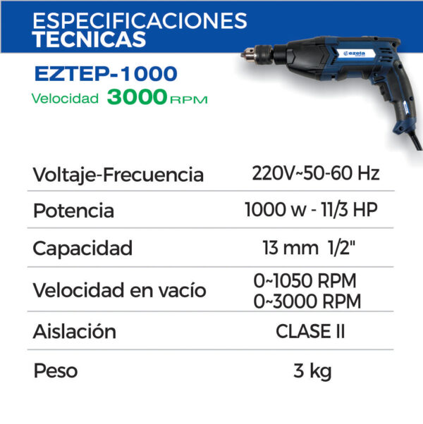 TALADRO PERCUTOR 1000 W - Image 5