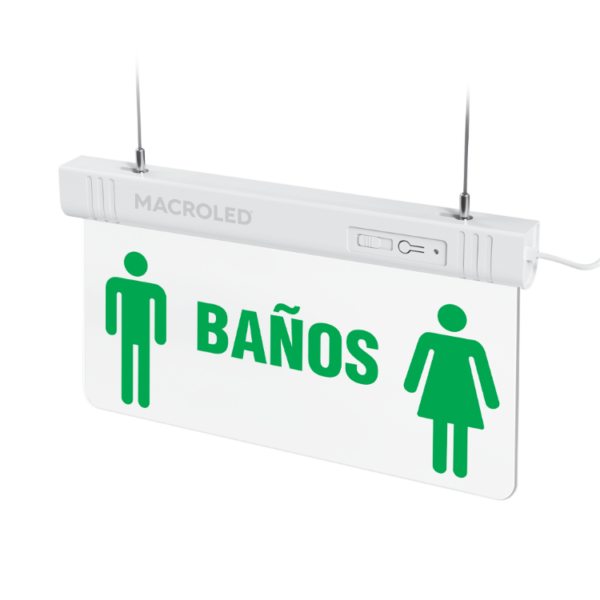 CARTEL-SEÑALIZADOR DE BAÑOS (LED)