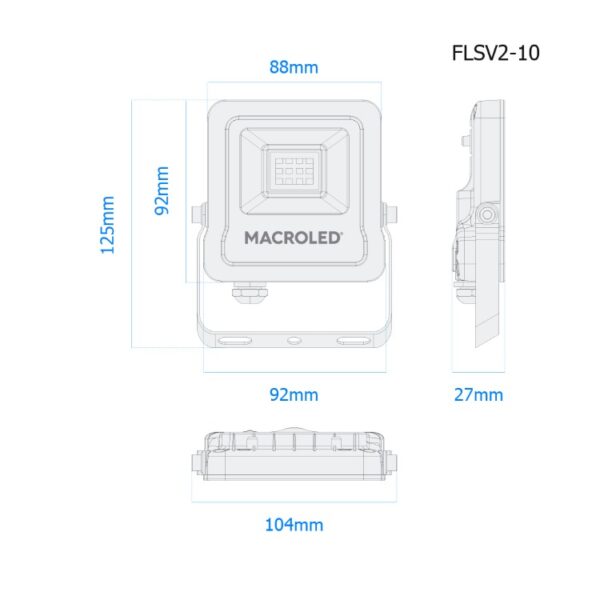 Proyector  LED  10w- 900Lm-120º 3000K-IP65 - Image 2