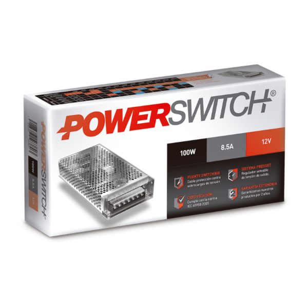 Fuente SWITCHING Metal   12v   8A - 100w - Image 2