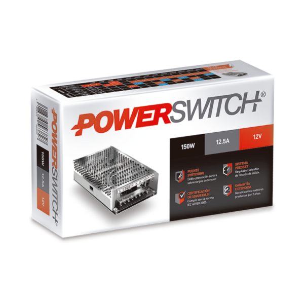 Fuente SWITCHING Metal   12v  12A - 150w - Image 2