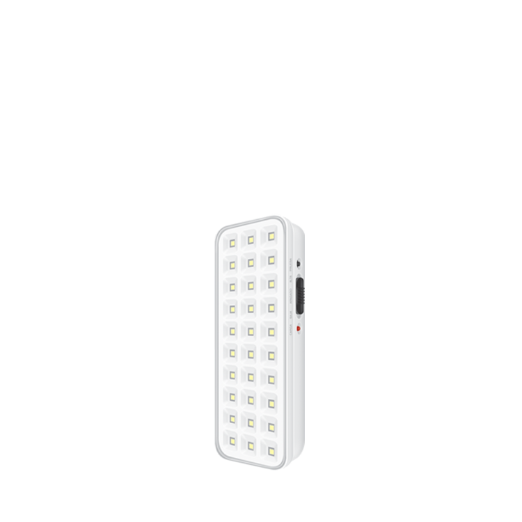 Luz de Emergencia -30 LEDS Recargable con Bateria Litio - Autonomia 8 HS BLANCO FRIO 6500K